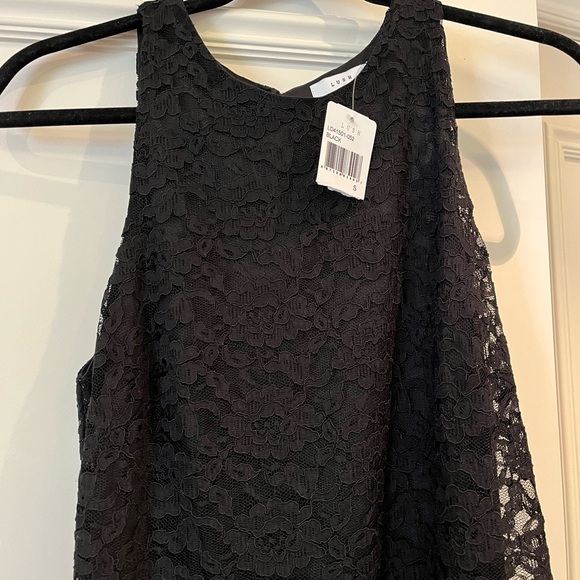 Brand new black lace dress with black lining and fringes - Picture 2 of 7